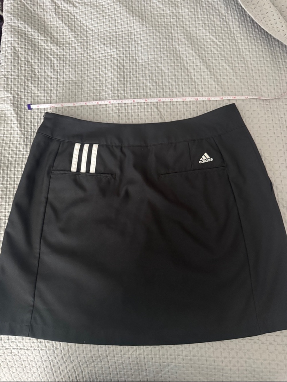 adidas Black Skirt with White Stripe Accents